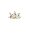 1PC Silver Horse Eye Zircon Crown Tassel Puncture Thread Flat Earring For Women Long Cartilage Chain - Image 23