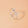 Silver Cross love Ring For Women Jewelry Adjustable Open Ring For Party Birthday Gift - Image 1