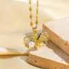 French Shell Pearl Necklace For Women Gold Color Stainless Steel Zircon Love Heart Clavicle Chain Choker Wedding Jewelry - Image 10