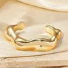 Exaggerated Irregular Cuff Bracelets for Women Punk Gold Silver Color Glossy Opening Plastic Bangle Female Jewelry - Image 2