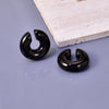02 net red with stainless steel thick round tube hollow ear ring ear clip accessories - Image 5