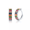 Silver Retro Geometric Square Circle Hoop Earrings for Women Gift Zircon Huggies Ear Buckle Piercing Jewelry - Image 21