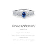 MODIAN 925 Sterling Silver Sparkling Royal Blue Oval CZ Luxury Ring Classic Wedding Anniversary Fine Jewelry For Women Gifts
