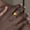 Minimalist Dainty Rays Texture Circle Index Ring Gold Plated Stainless Steel Ring For Women - Image 5
