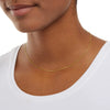 Silver Necklace Gold Plated, 1mm Box Foundation Chain Jewelry Engagement Gift for Women - Image 2