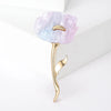 Resin Rose Flower Brooch with Pin Back in Multiple Colors - Image 14