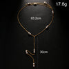 Stonefans Exquisite Pearl  Back Chain Necklace Body Jewelry for Women Sexy Back Chain Bride Wedding Accessories Backless Decor
