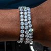 Hiphop Tennis Bracelet Iced Out 3/4/5mm Cubic Zirconia Mens Crystal Chain on The Hand Hip-hop Streetwear Jewelry Male - Image 4