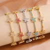 Yupsk 5 Colors Shiny Zircon Five-pointed Star Charm Bracelet for Women CZ Turquoise Party Jewelry Gift - Image 2