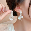 High Class Imitation Shell White Flower Petal Pendant Earrings For Women‘s Design Jewelry Wedding Gifts - Image 1