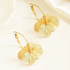 Women's Golden Vintage Double-Layer Hollow Flower Hoop Earrings for Daily Wear Jewelry Gift - Image 4