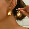Stainless Steel Golden Double-Layer Hollow Flower Hoop Earring for Women Vintage Flower Earrings for Daily Wear Jewelry Gifts - Image 10