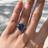 Big Oval Blue CZ Rings Women Temperament Elegant Female Accessories for Wedding Engagement Contracted Jewelry - Image 2
