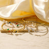 Simple Leaf Zircon Open Bracelet Gold Color Stainless Steel Cuff Bracelet Pulseira Feminin Tiny Hand Jewelry - Image 3
