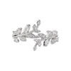 Fancy Leaf Design Adjustable Opening Rings for Women Sparkling Cubic Zirconia Olive Ring Party Daily Wear Jewelry - Image 15