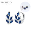 Silver Ear Needle Geometric/heart-shaped Royal Blue Zircon Pendant Silver Earrings Niche Jewelry Gifts - Image 18