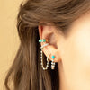 gold plated 1PC Crystal Ear Cuff Metal Ear Clip for Women Adjustable C Shape Without Piercing Cuff couple Earring Jewelry - Image 6