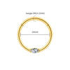 Titanium Marquise CZ Cartilage Piercing Hoop Earring 16G Dainty Nose Ring Daith Helix Septum Clicker - Image 8