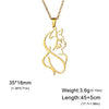 Kitten Cat Pendant Necklace For Women Stainless Steel Cold Color Lovely Cats Animal Neck Chain Jewelry Gift - Image 11