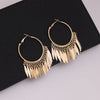 golden sequins metal tassel hoop earrings temperament earrings for women jewelry gift - Image 13