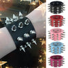 Three Row Cuspidal Spikes Rivet Stud Wide Cuff PU Leather Punk Gothic Rock Unisex Bracelet Men Jewelry Leather Bracelet - Image 1