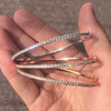 Silver Jewelry For Women Rose Gold Bangle Diamond Bangle Wedding Jewelry Around Rivet Bangle Jewelry - Image 1