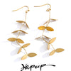 Vintage Retro Old Stainless Steel Leaf Long Hanging Drop Earrings Pvd Plated Prevent Allergy Metal Stylish Jewelry France - Image 1