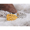 Stylish Design Stainless Steel Metal Leaf Leaves Open Ring Individualistic Jewelry Gift - Image 2