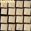 316L Stainless Steel Simple Versatile Zircon Geometry Flowers Bowknot Series Pendant Necklace Lady Classic Charm Jewelry - Image 1