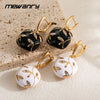 Mewanry 316L Stainless Steel Drop Glaze Geometric Drop Earrings For Women Simple Cute Temperament Engagement Jewelry Gift - Image 1