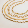 Minimalist Gold Color Plated Stainless Steel Hammer Pattern Geometric Chain Bracelet Heart shaped Hollow out Stackabl - Image 5