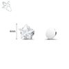 ZS 1 Pair Magnetic Clip-on Earrings Black Blue CZ Crystal Ear Clip Heart Star No-Pierced Stud Earring No Piercing Jewelry 4-8MM - Image 9
