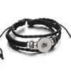 18mm Snap Button Jewelry Bracelets Braided Black Leather Snap Bracelet Fit Snaps Jewelry Magnet Buckle Tan Leather Bracelets - Image 9