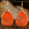 Stone Water Drop Dangle Earrings Bohemian Women's Delicate Banquet Party Holiday Handmade Jewelry - Image 7