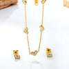 Imitaiton Pearl Heart Pendants Necklace Earring Sets For Women Stainless Steel Chain Necklace Bracelet Set Jewelry - Image 6