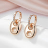 Pig Nose Rose Gold Color Dangle Earrings For Women Zircon Daily Jewelry Ettoi - Image 2