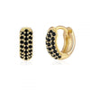 Stainless Steel Hoop Earrings with Multicolor Zircon Details - Image 16