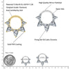 Titanium 16G Pear CZ Hinged Clicker Segment Hoop Ring 8mm/10mm Hinged Daith Clicker Septum Nose Jewelry - Image 2