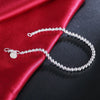 silver Classic 4MM round beads chain Bracelets for women Wedding party Wild Christmas Gift Jewelry - Image 2
