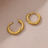 Gold Color Hoop Earrings for Women Oval Circle Stainless Steel Earrings Elegant Piercing Ear Jewelry - Image 10