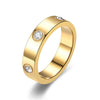Unisex Classic Stainless Steel Diamond Ring Accessory for Men And Women Jewelry Gift Size 5-11 - Image 1