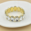 crystal Women charm bracelet colorful Geometric rhinestone elastic thread red white Elliptical glass bracelet - Image 16