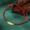 Simple Stainless Steel Foot Chain of Women Gold Color Feather Anklet Lucky Red String Jewelry Accessories Gifts - Image 5