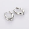 Chunky Oval Hoop Earrings in Gold-Tone or Silver-Tone - Image 5