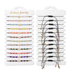 12Pcs/Set Colorful Stone Bracelets Adjustable Rope Braided Bracelet Handmade Bohemia Bracelets with Cards - Image 26