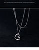 Modian 925 Sterling Silver Simple Line Heart Necklace Pendant For Women Platinum Plated Chain Choker Fine Jewelry Wedding Gift