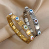 Greatera Five Colorful Eye Personality Elastic Bracelets European American Stainless Steel Cool Women's Bangle - Image 2