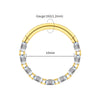 Titanium Rectangle CZ Hinged Segment Nose Ring 16G Septum Clicker Daith Hoop Cartilage Piercing Jewelry - Image 8