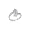 Zircon Double Star Rings For Women Gold Color Stainless Steel Opening Stars Finger Ring Wedding Party Aesthetic Jewelry Gift - Image 39