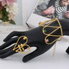 Gold Plated Women Jewelry Set Simple Lines Earrings Ring Colored Zircon Necklace Bangle For Wedding Party - Image 3
